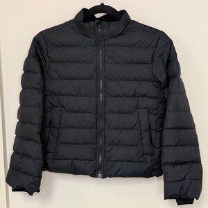 Athleta Girl: Black Down Puffer Jacket, Size M (8-10)